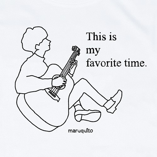 Tシャツ Tシャツ プレゼント かわいいtシャツ シンプルtシャツ おしゃれtシャツ ギター ギター好き 好きな時間 Tシャツ カットソー Maruquito マルキート 通販 Creema クリーマ ハンドメイド 手作り クラフト作品の販売サイト