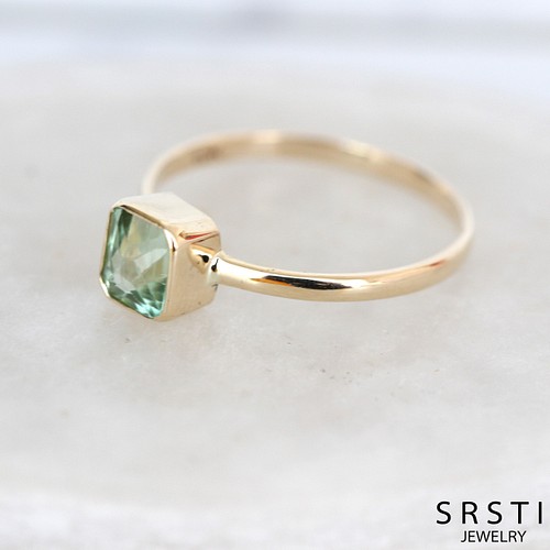 k10グリーントルマリンリング10号 Baguette cut ring | drcossia.com.ar