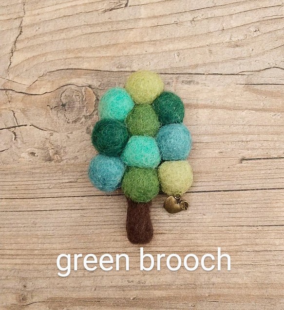 森のGreen brooch 1枚目の画像
