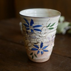 京焼・清水焼　色絵　フリーカップ（鉄線） 1枚目の画像
