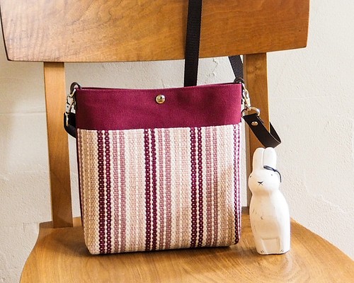 日本限定 最終価格ハンドメイド 手織り桃色ショルダー - バッグ(女性用 