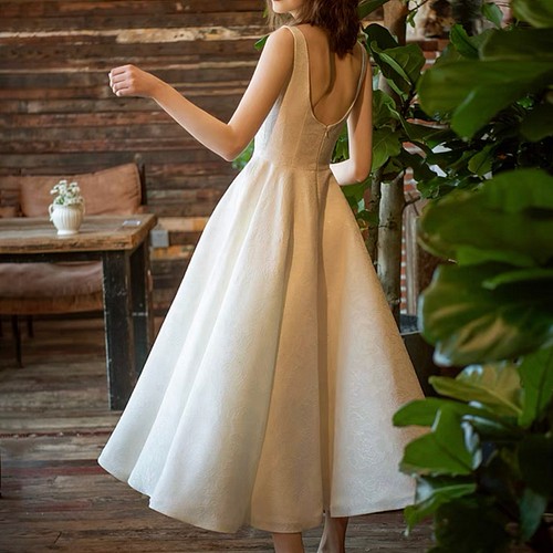 Ma592 カジュアル ウェディングドレス ドレス Minlady Bride 通販 Creema クリーマ ハンドメイド 手作り クラフト作品の販売サイト