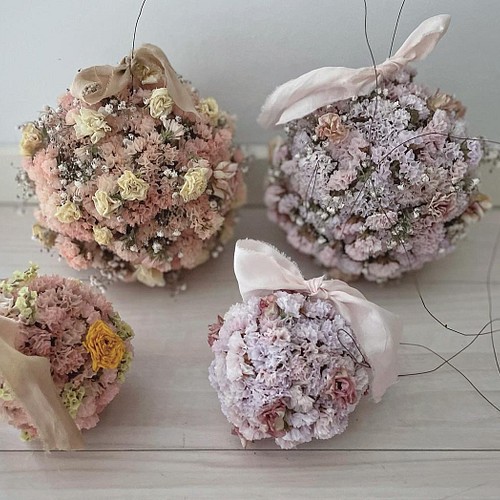 flower ball ✩⃛ flying wreath ornament スターチス ボール