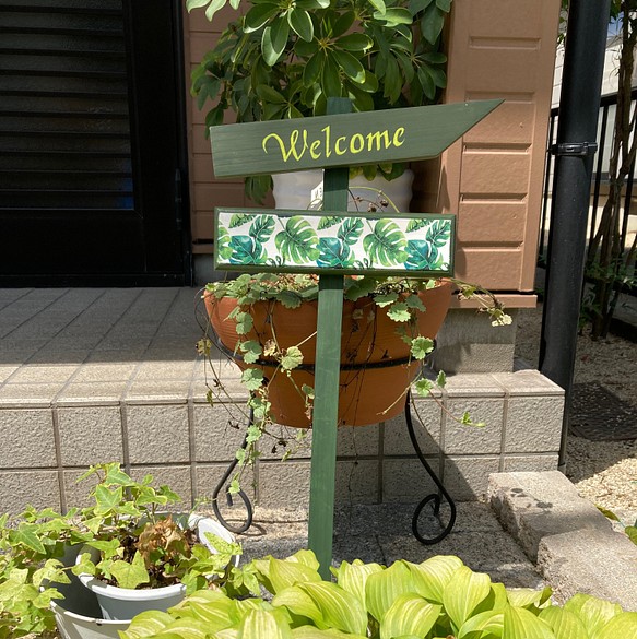 ガーデンピック⑤寄せ植え ガーデン雑貨 ガーデンプレート デコパージュ