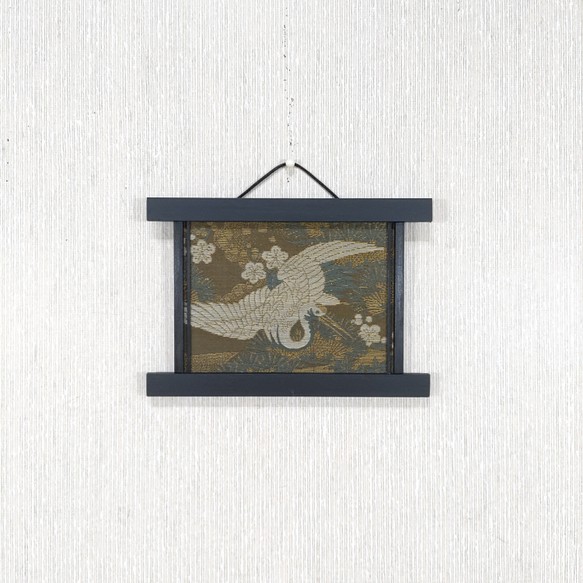 壁掛け　和風 かべ飾り　古布・鶴　NO.21 1枚目の画像