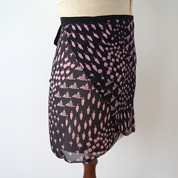 バレエ　ラップスカート[タジマハール ブラックピンク 40-107] U119LBKPK 8枚目の画像