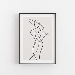 【0635】アートポスター　Woman Body Minimalist Drawing Art Print　北欧 1枚目の画像