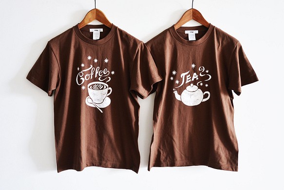 新作 Coffee Tシャツ Tea Tシャツ ダークブラウン 夏お揃いコーデに Tシャツ カットソー Somei Et Miai 通販 Creema クリーマ ハンドメイド 手作り クラフト作品の販売サイト