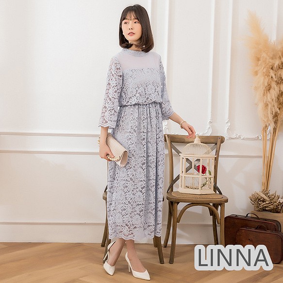 ワンピースレース オフィスカジュアル5分袖ワンピース ワンピース チュニック Linna 通販 Creema クリーマ ハンドメイド 手作り クラフト作品の販売サイト