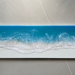 レジンアート【波のキャンパス】受注制作 名前入れ・海アート ミニ 