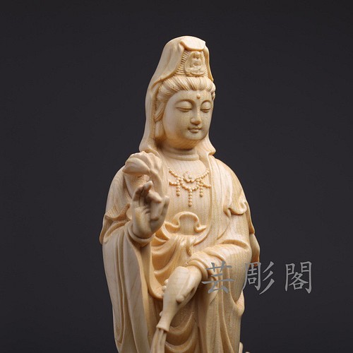御竜観音 木彫仏像 供養品 仏教美術品 精密細工 彫刻 芸彫閣 通販 