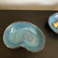さわやかブルーの小皿（A）ナッツ皿　豆皿　creema限定 1枚目の画像