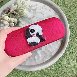 メガネケース 刺繍 パンダ 動物 メガネケース Momoringo 通販 Creema クリーマ ハンドメイド 手作り クラフト作品の販売サイト