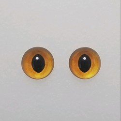 W24　猫の瞳　１２㎜　グラスアイ　羊毛フェルト用 1枚目の画像