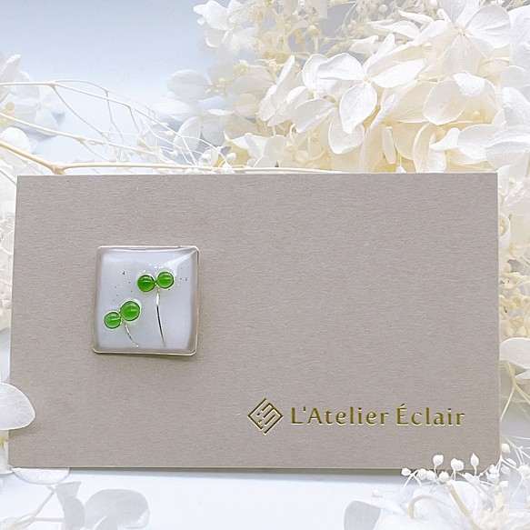 ワイヤープランツのスクエアブローチ ブローチ L'Ａtelier Eclair 通販