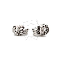 ERG-2072-R [2pieces] Wave Round Earrings, Wave Round Post Earrin 第1張的照片