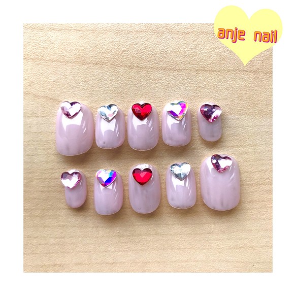 ネイルチップ 〜先端ハートネイル〜 ネイルチップ（つけ爪） anje nail