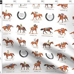馬 馬柄 ホースの可愛すぎるデザイン 小柄 馬術 乗馬  輸入生地 生地 ハンドメイド 素材 1枚目の画像