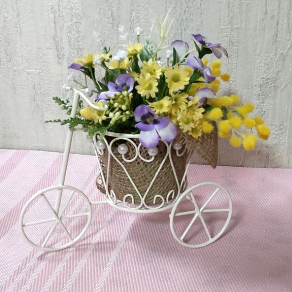 自転車アレンジ アーティフィシャルフラワー アートフラワー Flower