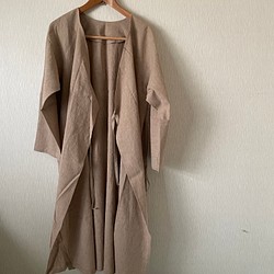 リネンコットンカシュクールコート ベージュＦ コート 天然衣服 通販