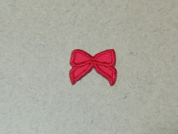縁取り刺繍リボンワッペン/レッド・赤 1枚目の画像