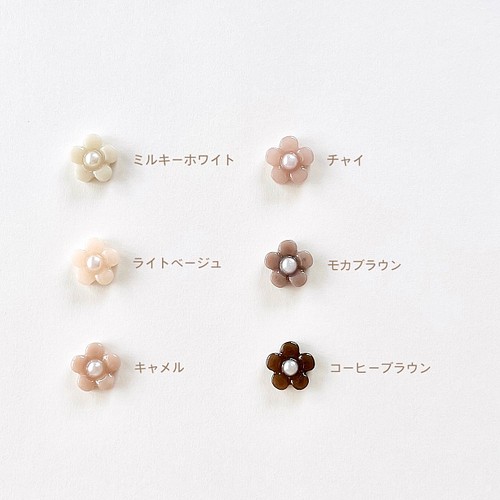 ぷっくりかわいい お花のヘアクリップ＊選べる2本セット ベビー