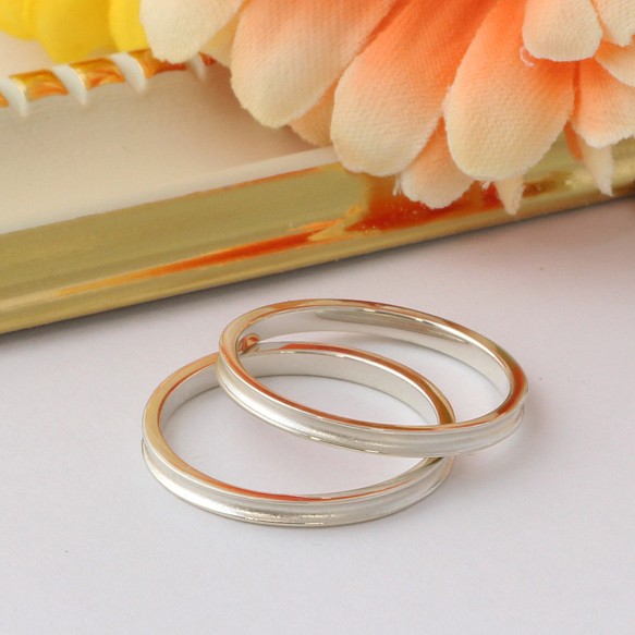 ペアリング マリッジリング 結婚指輪に 名入れ刻印無料 ギフトボックスプレゼント PT8035P 1枚目の画像