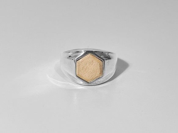 hexagon ring L メイプル silvaer925 リング 指輪 指輪・リング Takamo