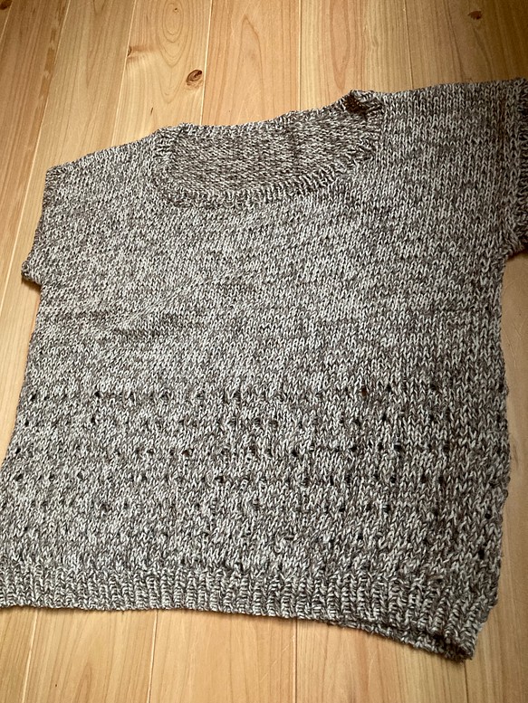 手編み　綿100% サマーヤーン　ニット 1枚目の画像