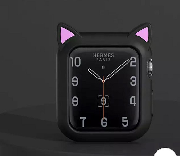Apple watch バンド 可愛い 保護ケース付きケース 対応 38 40頑丈 速乾 ネコミミ キャラクター 1枚目の画像