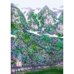 「緑の響き・熊野」　高野山～熊野　聖地巡り　イラスト 1枚目の画像