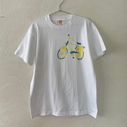 受注制作　大人Tシャツ「グラデ自転車」 1枚目の画像