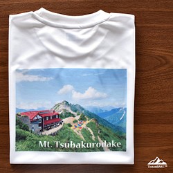 燕岳 燕山荘 バックプリント Tシャツ ドライ 吸水速乾 山 登山 アウトドア 1枚目の画像