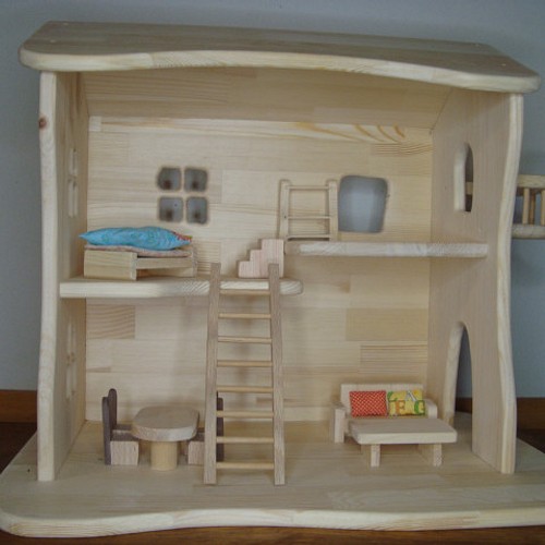 木製 ドールハウス ハンドメイド 1/6 組立式 高さ40 趣味/おもちゃ 