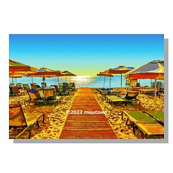【選べる3枚組ポストカード】ブルガリアのビーチ【作品No.373】 1枚目の画像