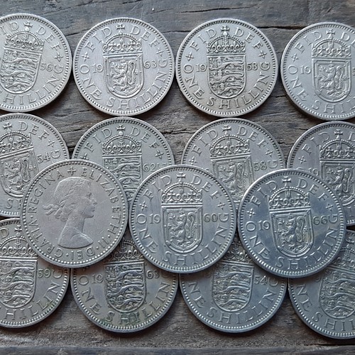 硬貨15コインセット イギリス シリング 1953年~1966年 英国 エリザベス ...