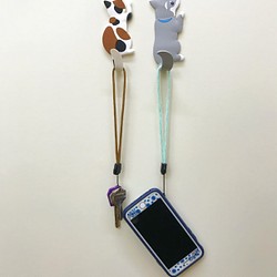 傘ロープ手作りストラップ-携帯電話、鍵、バッグ 1枚目の画像