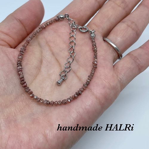 ピンクダイヤモンドブレスレット 3 ブレスレット handmade HALRi 通販
