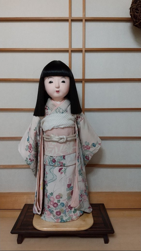 市松人形 10号 単衣の着物 襦袢 絽 正絹 ドール 人形 ぬいぐるみ