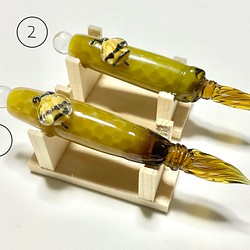 蜂のガラスペン(ペンスタンド付き) 1枚目の画像