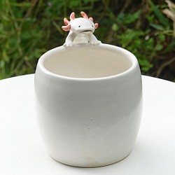 ウーパールーパー マグカップ（白） 1枚目の画像