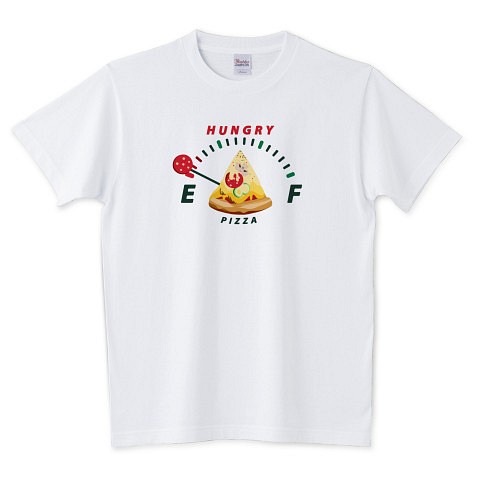 Tシャツ　ピザの腹ペコゲージA 1枚目の画像