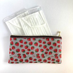 畳縁　小袋子　口罩盒　筆盒　草莓　日式 第1張的照片