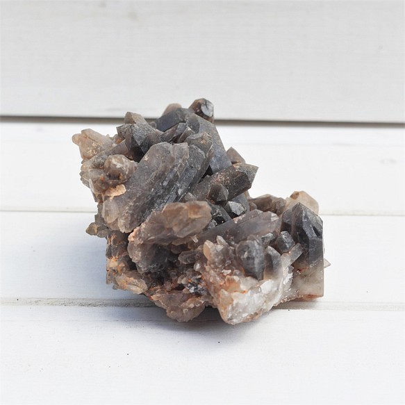 天然石 煙水晶 スモーキークォーツ クラスター 原石 361ｇ 母岩無し