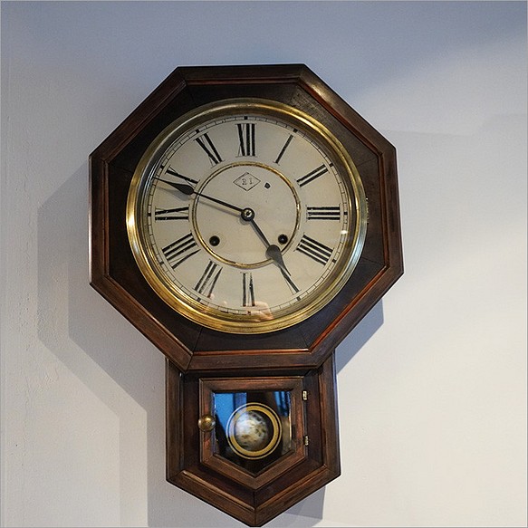 アンソニア 八角 柱時計 古時計 振り子時計 ボンボン時計 ゼンマイ時計