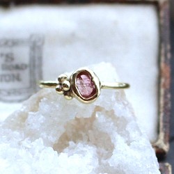 【一点物】9号　10月誕生石　癒し　ピンクトルマリンのリング　指輪 1枚目の画像