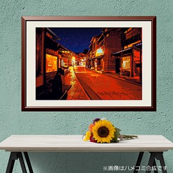 【アートポスター】京都 夜の街角（作品No.379） 1枚目の画像