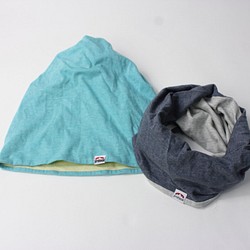 [一套 2 件出售] 冬季準備手工 2022 有機棉 3way 男士針織帽子圍脖 第1張的照片