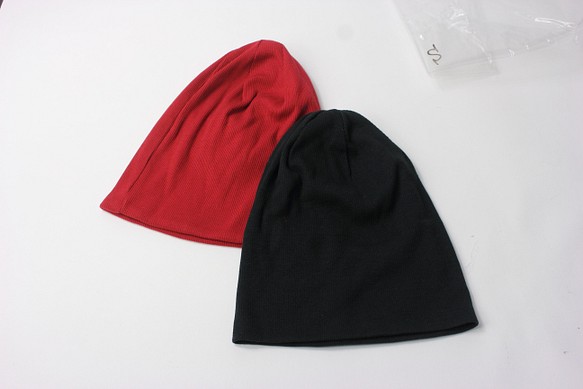 【2枚セット販売】【Creema限定】【夏の福袋】リブコットン リバーシブル ニット帽 帽子 メンズ レディース 1枚目の画像