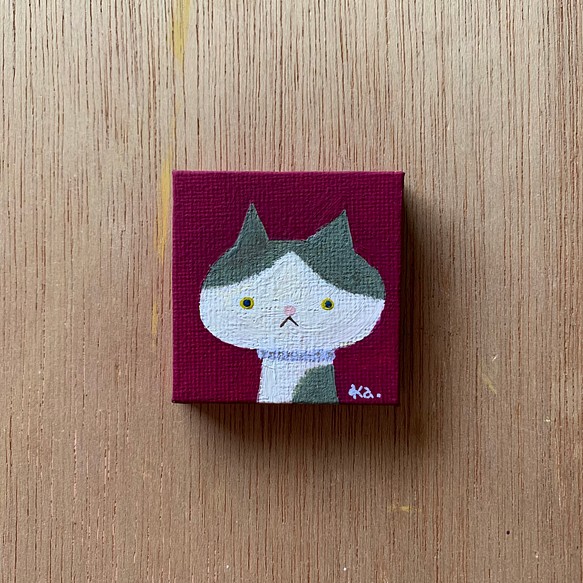 私の猫」キラキラキャンバス画 ハチワレ - 絵画